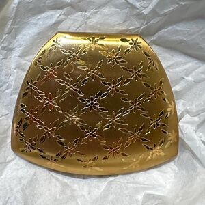 Vintage Elgin American Floral Makeup Compact, 1940's